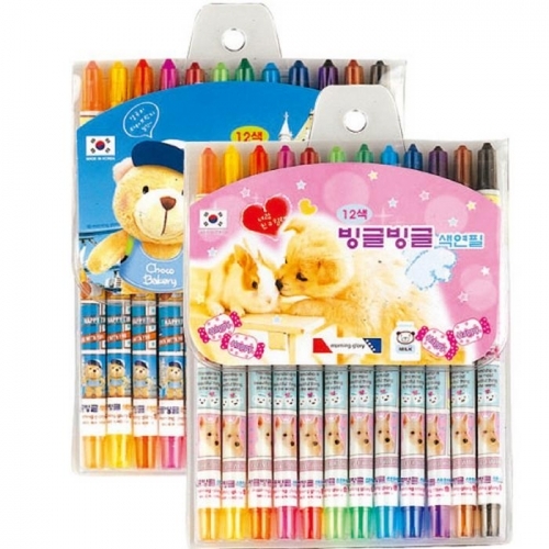잇썸몰,빙글빙글색연필12색(4000 남 모닝)