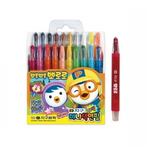 잇썸몰,뽀로로색연필-미니20색 샤프식 캐릭터색연필 꼬마색연필