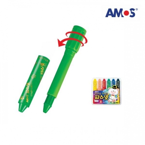 잇썸몰,AMOS 파스넷 크레파스 6색세트