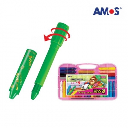 잇썸몰,AMOS 파스넷 크레파스 24색29세트
