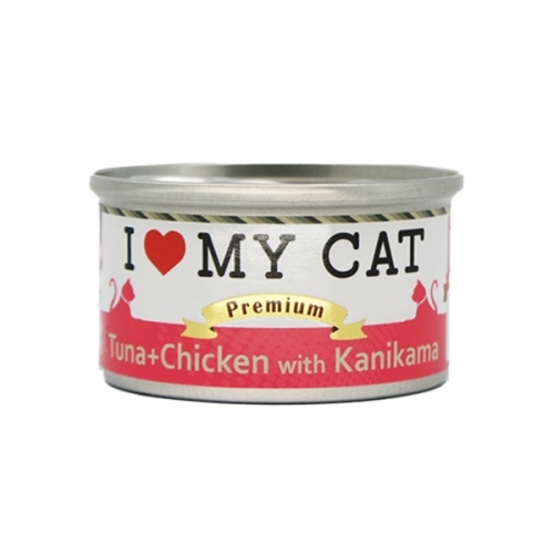 잇썸몰,아이러브마이캣 참치치킨게맛살 80g 고양이 간식