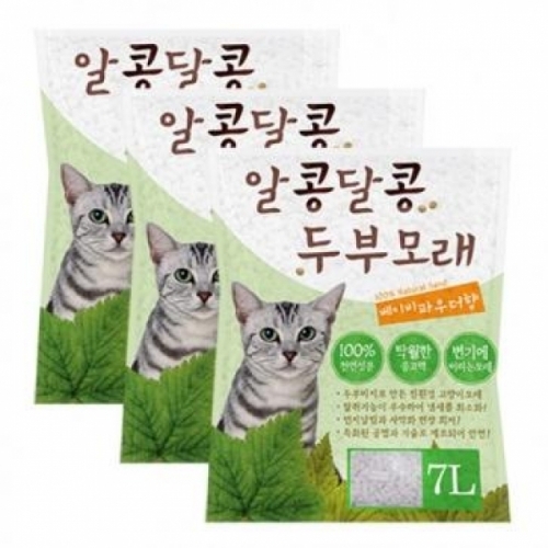 잇썸몰,알콩달콩 두부모래 (베이비파우더향)×3개세트