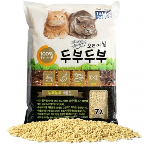 잇썸몰,고양이 모래 테비(Tabby 천연두부모래) 두부두부 7L -오리지날