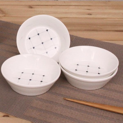 잇썸몰,체크하트 원형찬기4P(소)