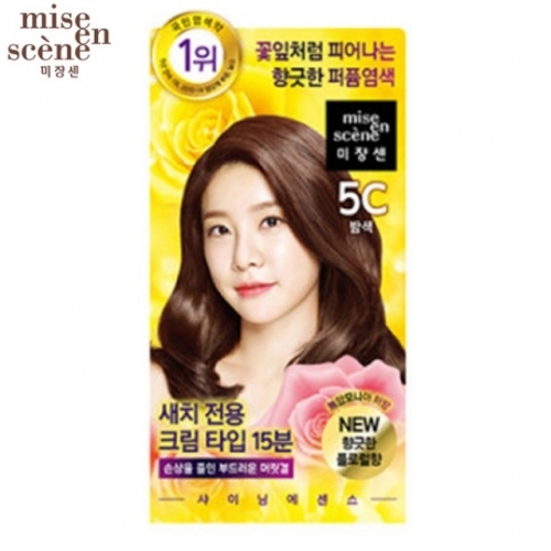 잇썸몰,미쟝센 샤이닝에센스 퍼퓸새치염색 5C밤색 간편한새치염색 모발보호 윤기있게