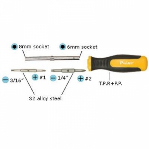 잇썸몰,coms Prokit 드라이버 세트 총 6종자 자 육각 드라이버양날
