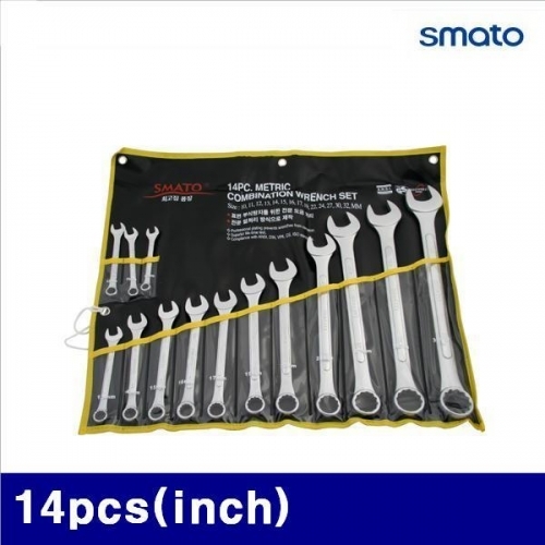잇썸몰,스마토 1012631 콤비네이션렌치세트 14pcs(Inch) 3/8-11/4Inch  (1EA)