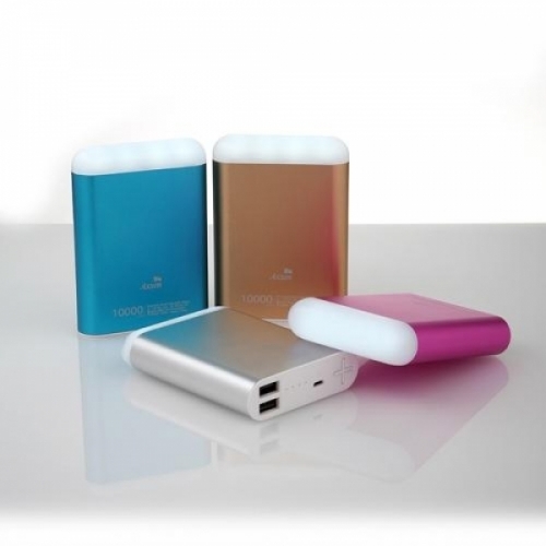 잇썸몰,엑센)보조배터리(B31i LAMP 10400mAh_골드)_실리콘케이스(컬러랜덤)