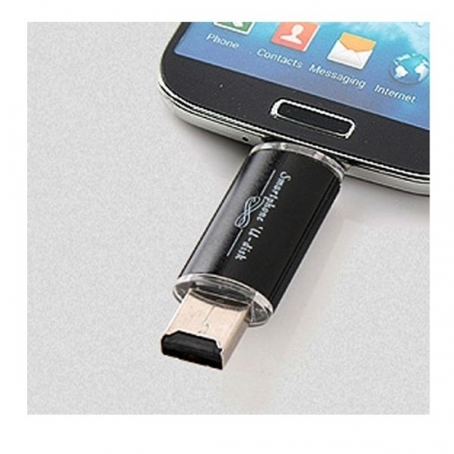 잇썸몰,스마트폰 OTG USB 카드리더기-블랙(Micro SD 메모리) (CN2211)
