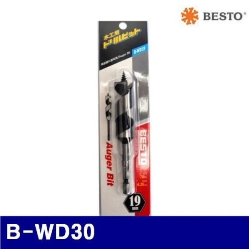 잇썸몰,베스토 435-1022 목공드릴 - 일반형 B-WD30 30mm (전장 130mm) (1EA)