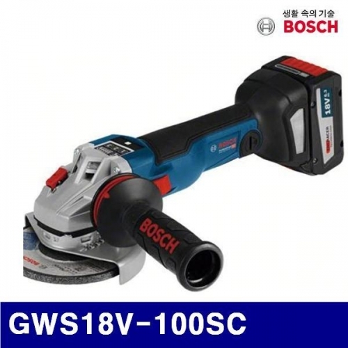 잇썸몰,보쉬 5187474 충전그라인더 GWS18V-100SC 18V/6.3Ah 100mm (1EA)