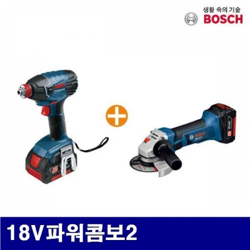 잇썸몰,보쉬 5181993 충전콤보세트 18V파워콤보2 충전임팩트드라이버렌치  충전그라인더 (1EA)