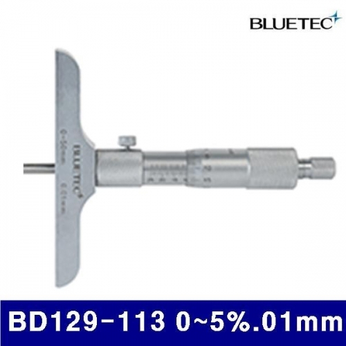 잇썸몰,블루텍 4011925 깊이 마이크로미터 BD129-113 0-5%.01mm (1EA)