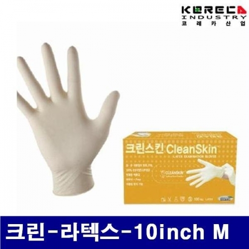 잇썸몰,코레카산업 8590323 크린스킨 라텍스장갑 크린-라텍스-10Inch M 1통-50조 (1통)