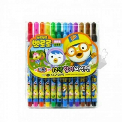 잇썸몰,지구 뽀로로 향기 싸인펜 12색