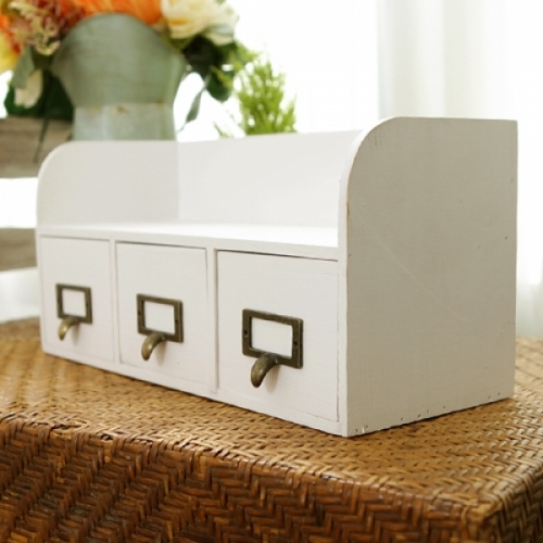 잇썸몰,홈가든 화이트 3칸 수납함 (NO.101)