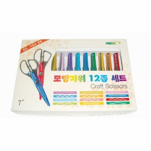잇썸몰,포코스)교사용 모양가위(12종)-갑(12개입)