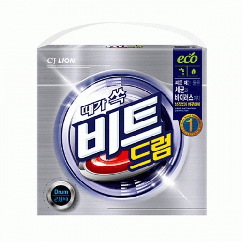 잇썸몰,라이온 비트 드럼 세탁세제 2.8kg 지함 1개입