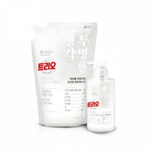 잇썸몰,애경 항균 트리오 투명한 생각 주방세제 리필 1000ml