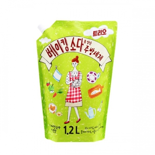잇썸몰,애경 항균 트리오 베이킹소다 주방세제 리필 1200ml