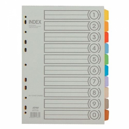 잇썸몰,대흥)바인더인덱스 종이(i310_10분류_5SET)-박스(36개입)