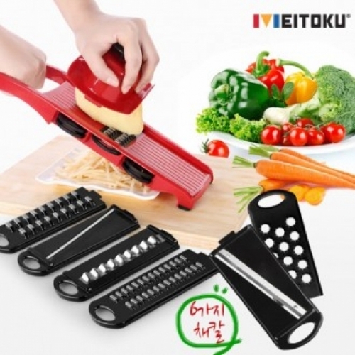 잇썸몰,MEIDOKU 다용도 프리미엄 6종 안전채칼 세트 식검필 다용도채칼