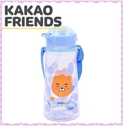 잇썸몰,카카오리틀프렌즈 라이언 프리미엄 트라이탄빨대물통 450ml (물병)(086282)