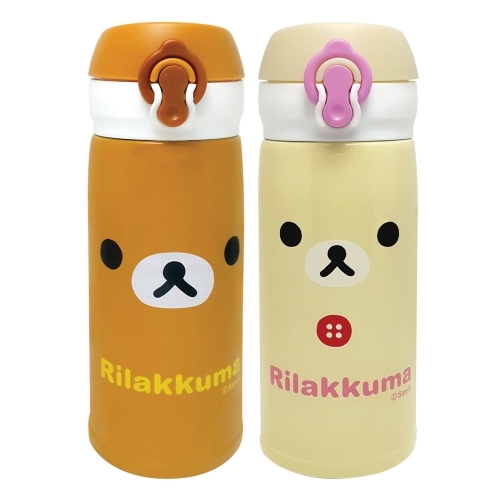 잇썸몰,리락쿠마 원터치 써모 이중긴공보온병 350ml