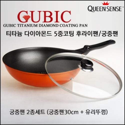 잇썸몰,퀸센스 큐빅 티타늄 다이아몬드 5중코팅 궁중팬 2종