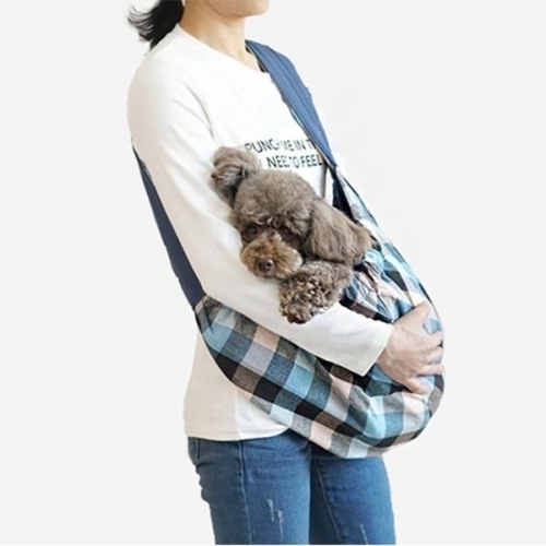 잇썸몰,패리스독 멀티 체크 슬링백 - 블루