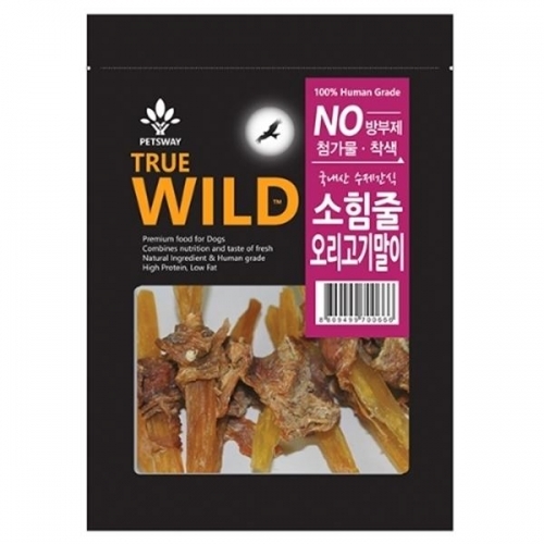 잇썸몰,트루와일드 프리미엄 소힘줄 오리고기말이 70g