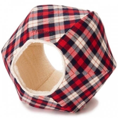 잇썸몰,캣 볼 하우스_레드체크 애완용품 펫베드