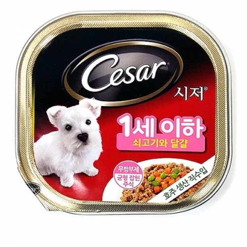잇썸몰,시저 1세이하 퍼피 쇠고기와 달걀 24개 (1박스)