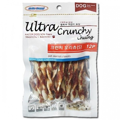 잇썸몰,헬로도기 울트라 크런치 츄잉 _ 크런치 오리츄s(12p_애견껌간식)