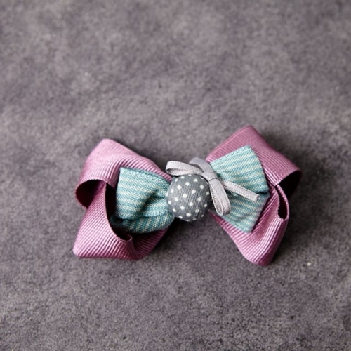 잇썸몰,머리핀 집게핀-소녀리본 브라운 AbM81108-nf2649