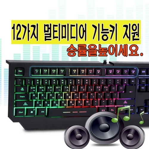 잇썸몰,PLEOMAX 멀티컬러LED 게이밍키보드 IRIS-310