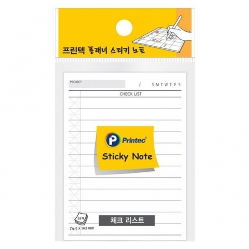 잇썸몰,프린텍 PL74C 플래너 스티키노트 체크리스트 45매X3개