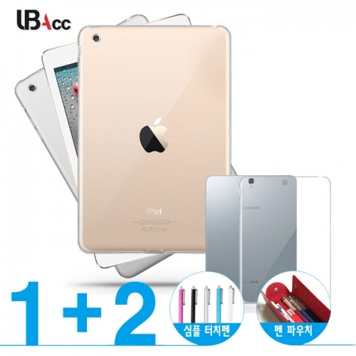 잇썸몰,갤럭시탭A 10.1 S펜 TPU 클리어 백커버 ＋ 터치펜 ＋ 펜파우치 (P580/P585)
