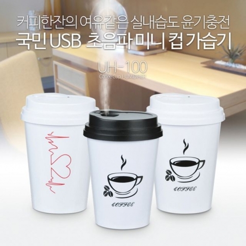 잇썸몰,DDZONE 미니컵 가습기 (USB초음파) (UH-100) (택1)