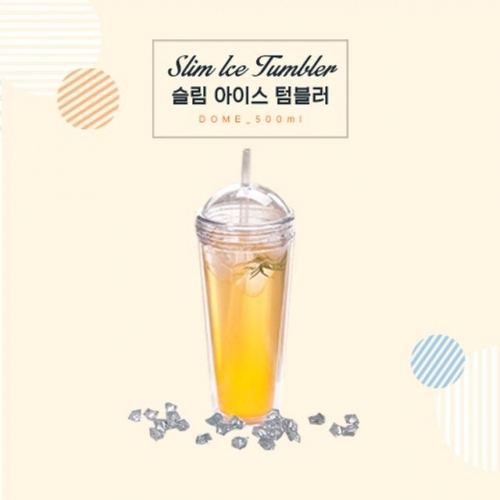 잇썸몰,슬림아이스텀블러 돔 500ml (100개 묶음/인쇄가능)