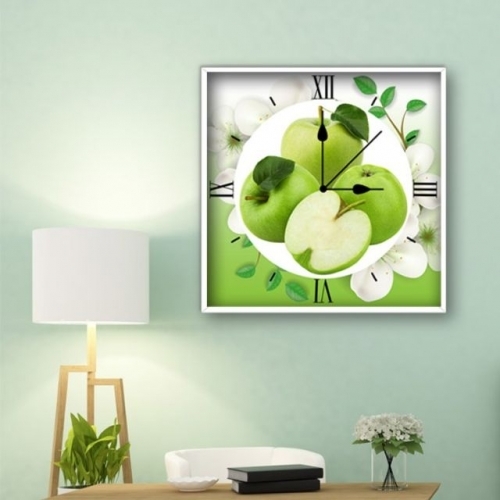 잇썸몰,보석십자수 5D 시계 SET 청사과 40x40cm DIY 인테리어 소품