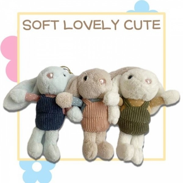잇썸몰,애착토끼 소프트 미니 인형 키링 가방고리 3Colors