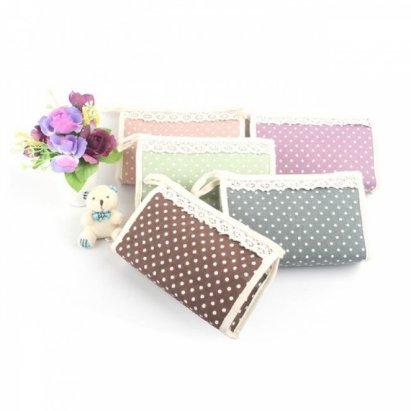 잇썸몰,팬시 레이스 파우치 다용도 생리대 화장품