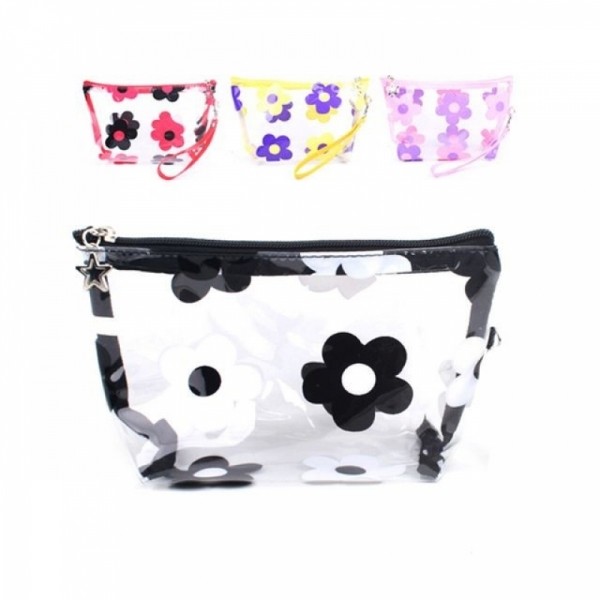 잇썸몰,플라워 투명 파우치 다용도 화장품 수영장