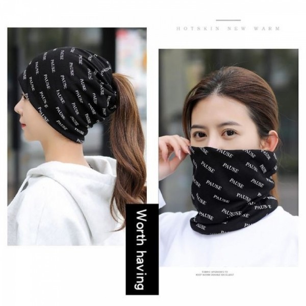 잇썸몰,남자 여자 데일리 3 in1 넥워머 겸용 면 비니 모자