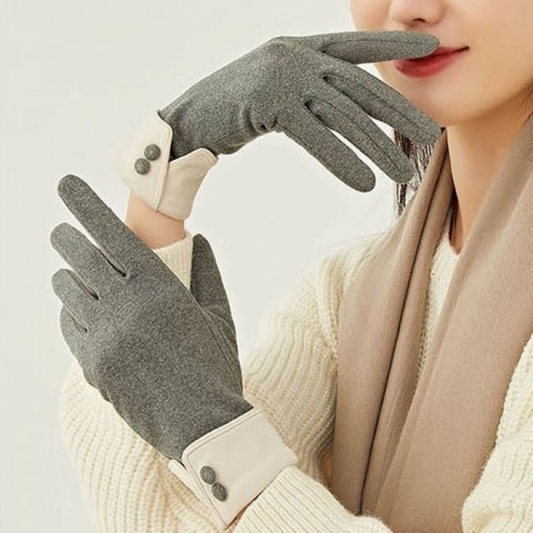 잇썸몰,외출 엄지 검지 오픈 장갑 보온성 여성 장갑 일상생활