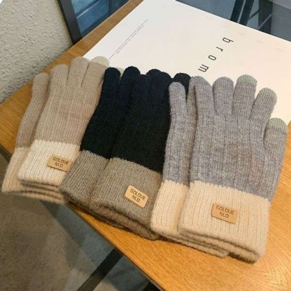 잇썸몰,여성 따뜻한 스마트폰 터치 겨울 니트 줄무늬 장갑