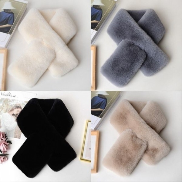 잇썸몰,쁘띠 밍크 에코퍼 페이크퍼 숏 짧은 목도리 머플러