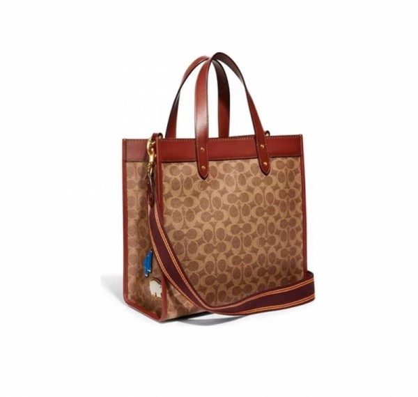 잇썸몰,코치 가방 필드 토트백 시그니처 캔버스 위드 패치스 핸드백 C6846