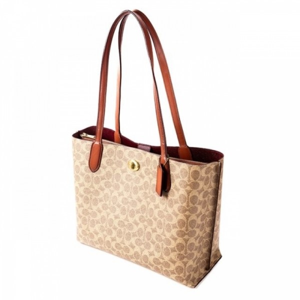 잇썸몰,코치 B4 TAN RUST 여성 윌로우 토트백 C0693